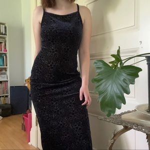 Vintage 90s velvet maxi dress